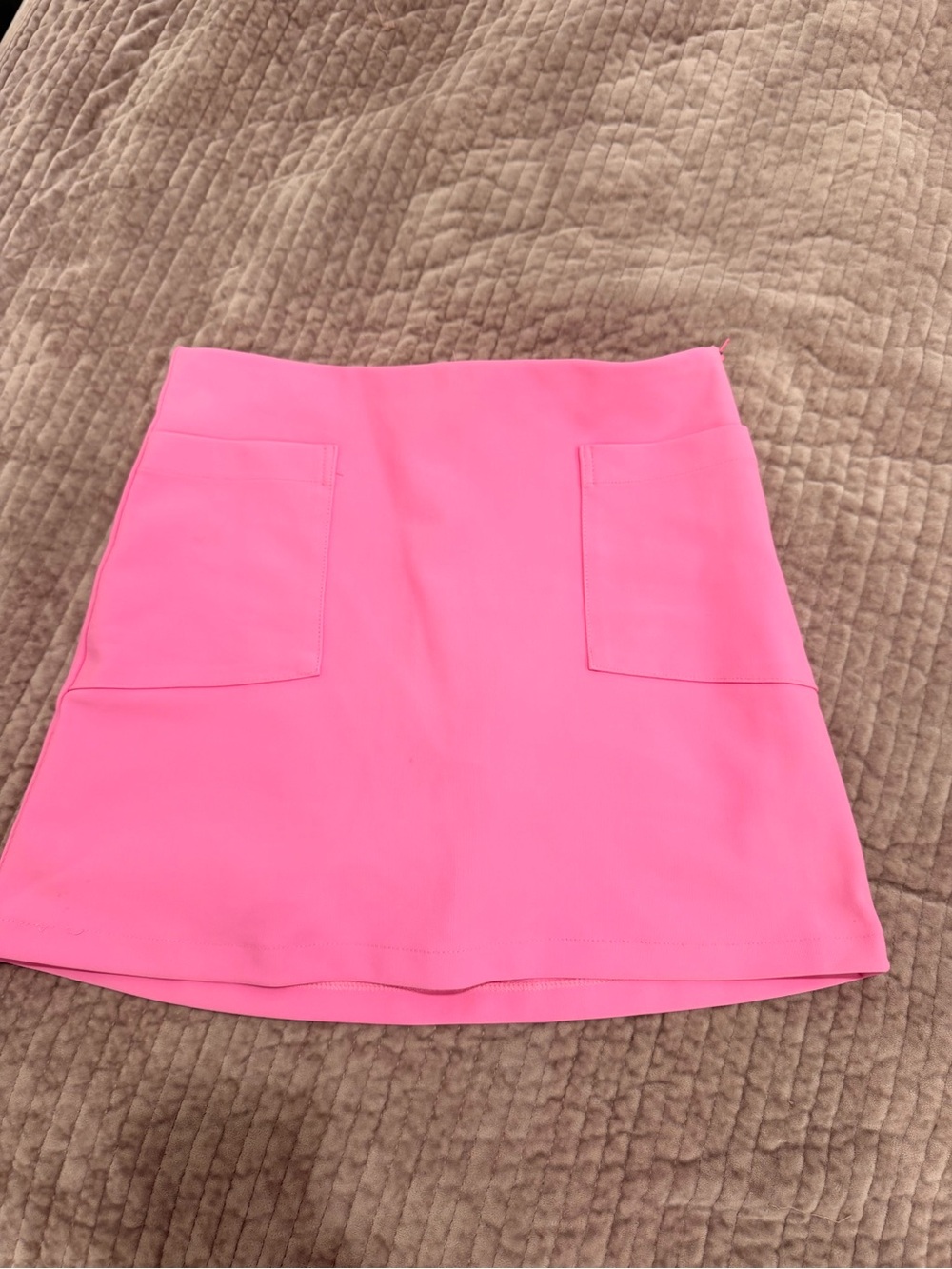 Source Unknown Neon Pink Mini Skirt with Front Pockets